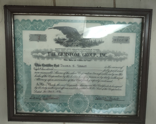 Gemstone Group Inc. Stock Certificate